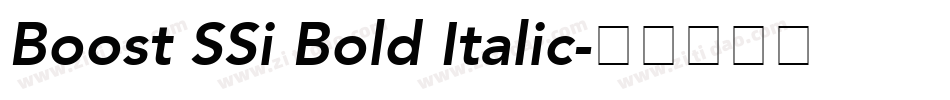 Boost SSi Bold Italic字体转换